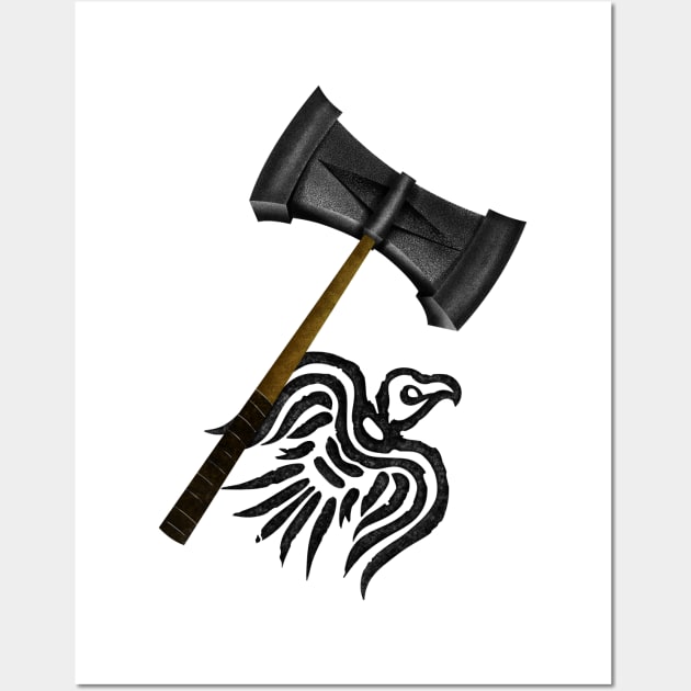 Thor Viking War Hammer Wall Art by mailboxdisco